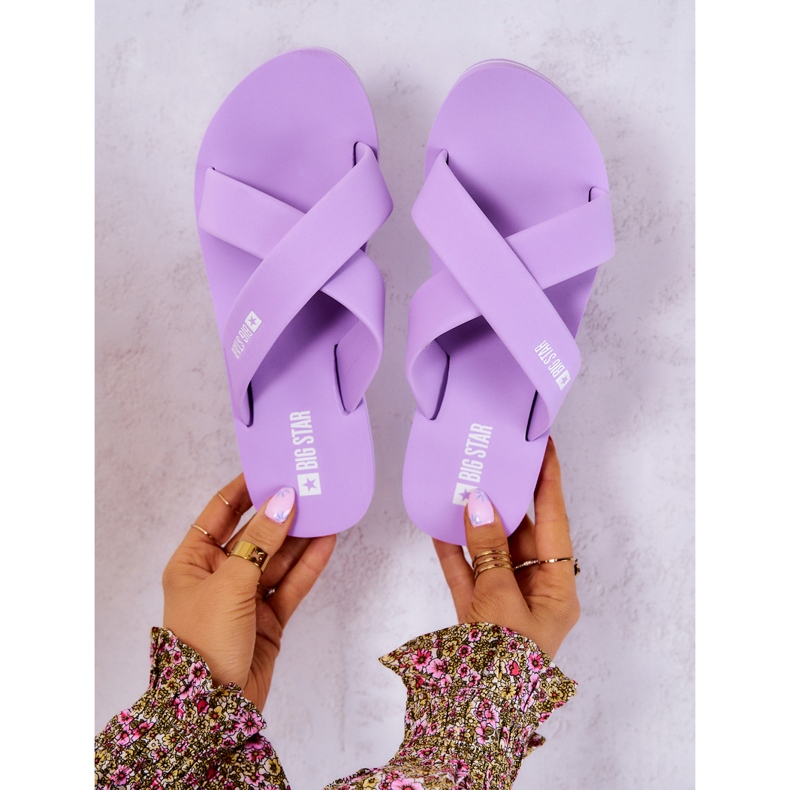 Dámské pěnové pantofle Big Star JJ274A340 Violet fialová 4