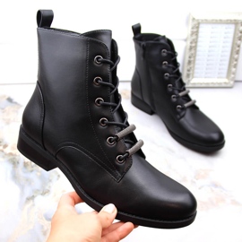 Dámské černé zateplené kozačky S.Barski HY75-10 černá 1