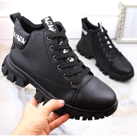 Dámské zateplené černé boty na platformě Sergio Leone BT742 černý 1