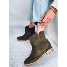 Boty na skrytém klínu Deer Green zelená 2