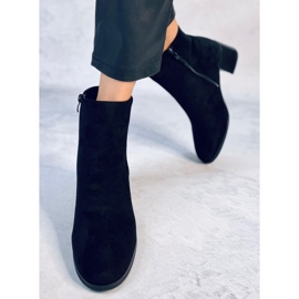Klasické kotníkové boty Annie Black na vysokém podpatku černá 2