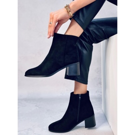 Klasické kotníkové boty Annie Black na vysokém podpatku černá 5