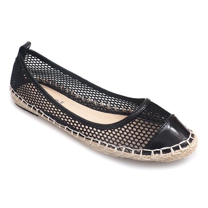 Balerínky Espadrilles 9653 Black černý 1