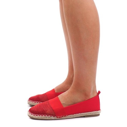 Prolamované espadrilové tenisky 188-38 červené červený 1