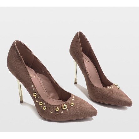 Růžové velurové bodce DD55P růžový 1