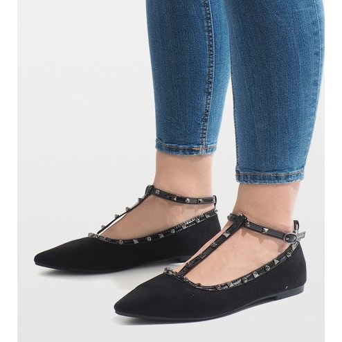 Černé balerínky 127-13 černá 1