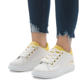 Bílé tenisky na platformě 353 bílý 1