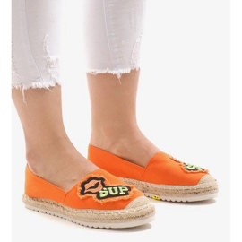 Oranžové espadrilky L-1047 pomerančový 1