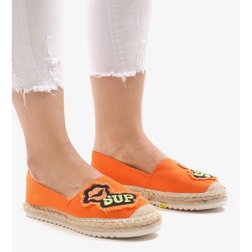 Oranžové espadrilky L-1047 pomerančový 1