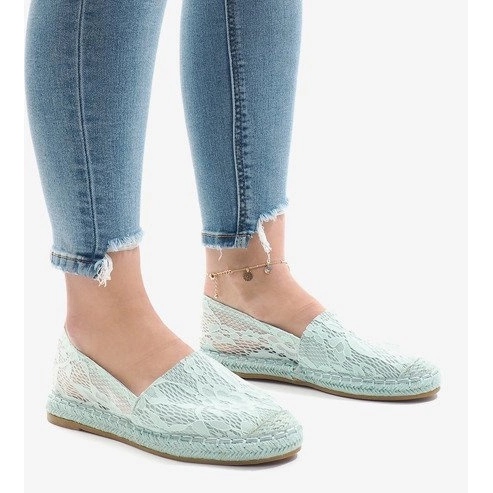 Zelené prolamované espadrilky AF41 zelená 1