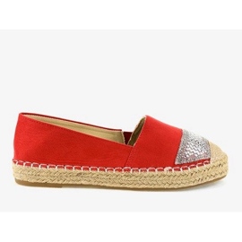 Červené tenisky espadrilky na platformě 180-6 červený 1