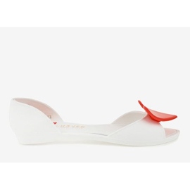 Bílé balerínky z melissa gumy se srdcem KM121-15 bílý 1