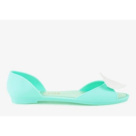 Zelené gumové balerínky meliski se srdcem KM121-14 zelená 1