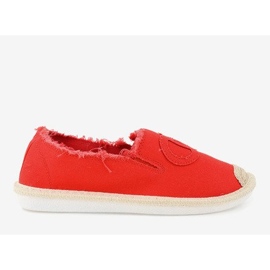 Červené nazouvací espadrilky XY2618-4 červený 1