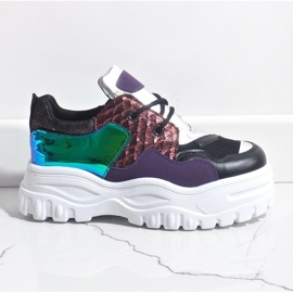 Černé módní sportovní tenisky R-458 černá 1