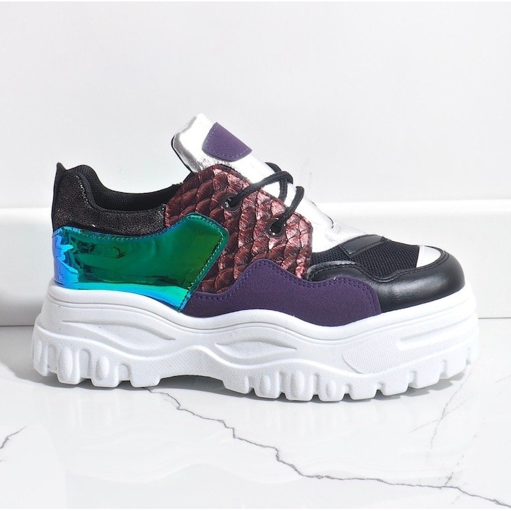 Černé módní sportovní tenisky R-458 černá 1