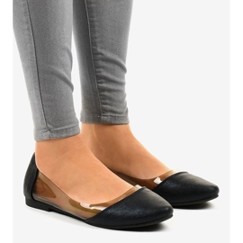 Černé průhledné balerínky B01-1A černý 1