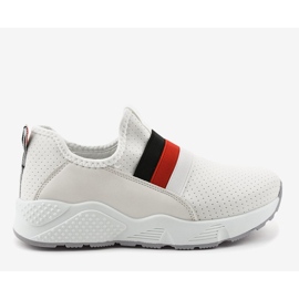 Bílé sportovní nazouvací boty NB256P-1 bílý 1 Bílé sportovní nazouvací boty NB256P-1 bílý 1