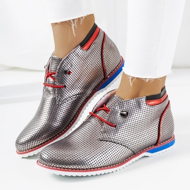 BM Klasické stříbrné jazzové boty JFL654-2 stříbrný 1 BM Klasické stříbrné jazzové boty JFL654-2 stříbrný 1