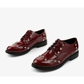 Dámské kaštanové boty C18-37117 červené 1