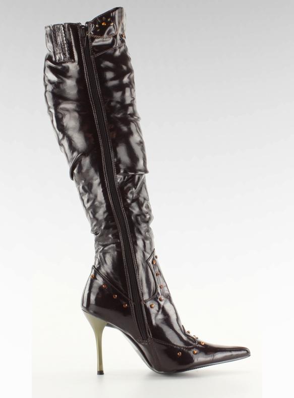 Lakované boty 6882-9V Marron hnědý 2