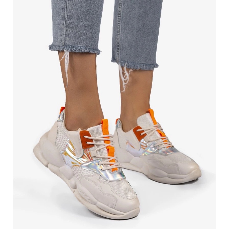 Béžová sportovní obuv A88-65 béžový hnědý 1