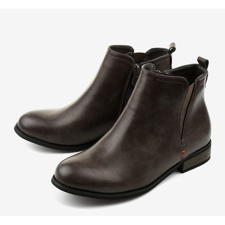 Šedé zateplené boty se zipem Simplegleam šedá 1