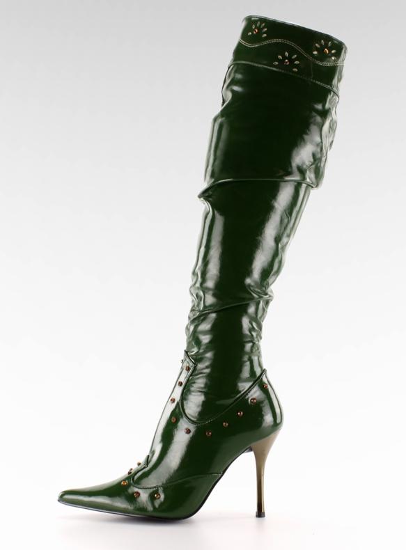 Lakované boty 6882-9V Anis zelený 1