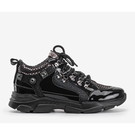 Černé klínové tenisky Giovanna černá 1