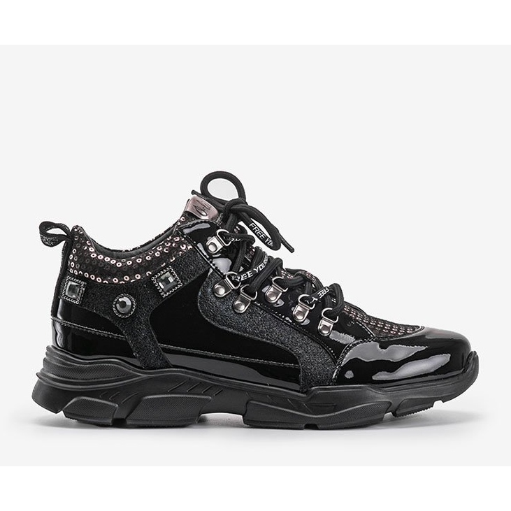 Černé klínové tenisky Giovanna černá 1