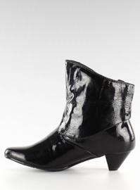 Boty s lukem 5196-3V černě lakované černý 2