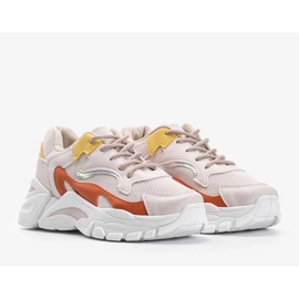 Leskle béžové sportovní tenisky béžový 1