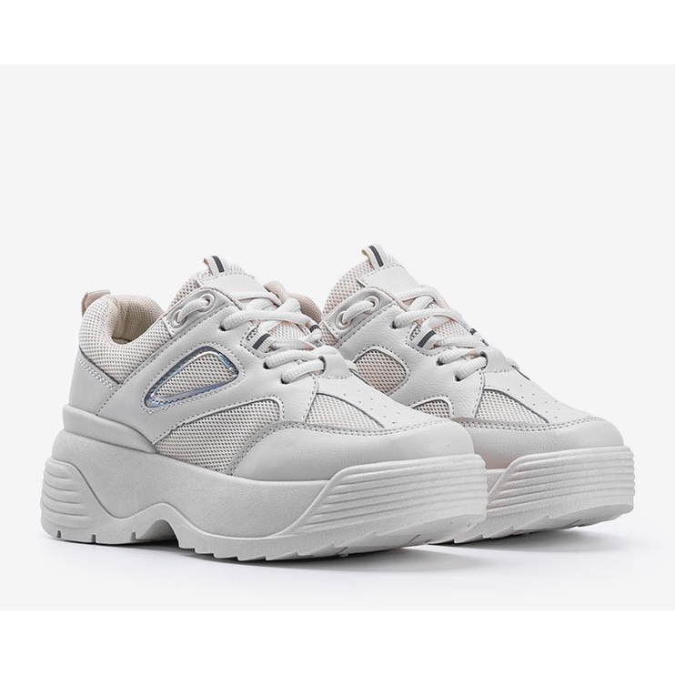 Béžové tenisky se silnou podrážkou Jaida béžový 2