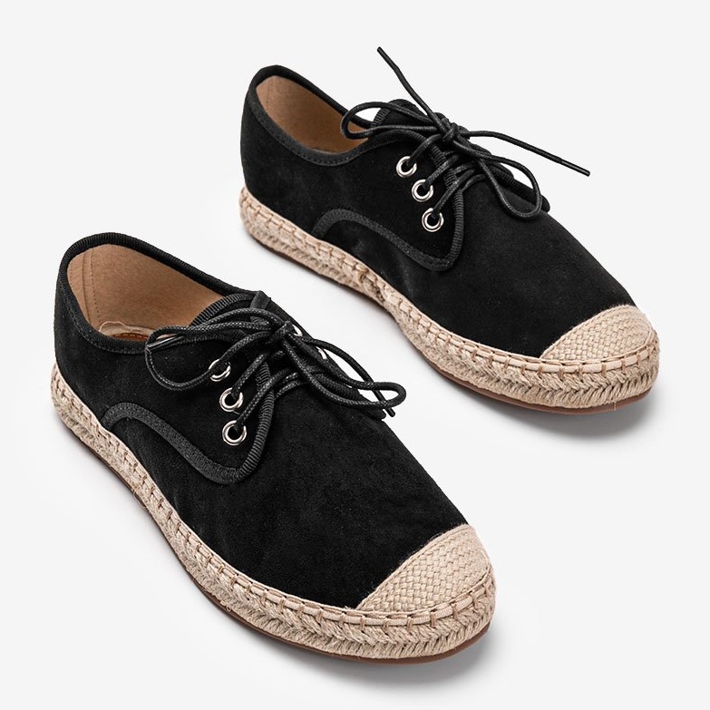 Černé espadrilky z eko semiše Celina černý 1