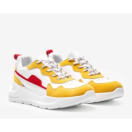 Bílé tenisky se žlutým příslušenstvím Alexia bílý 1