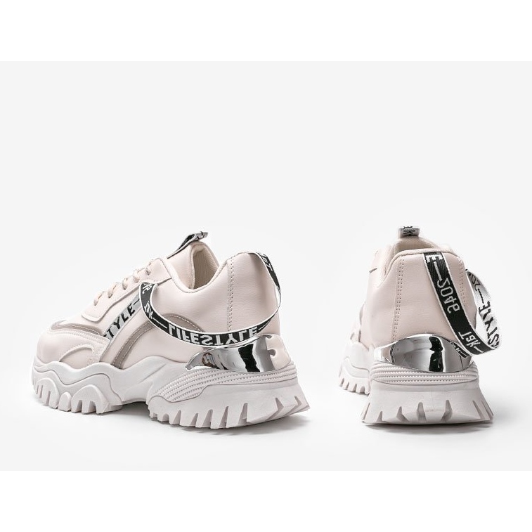 Béžové tenisky se silnou podrážkou Claudia béžový 1