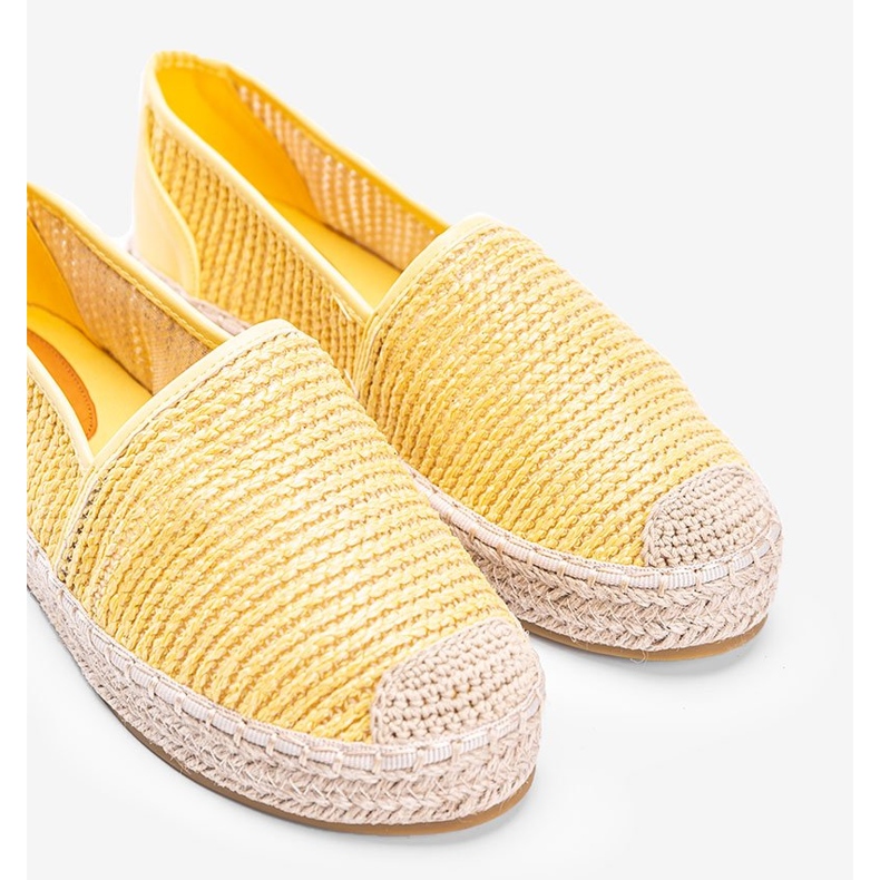 Carly žlutě tkané espadrilky žlutá 1