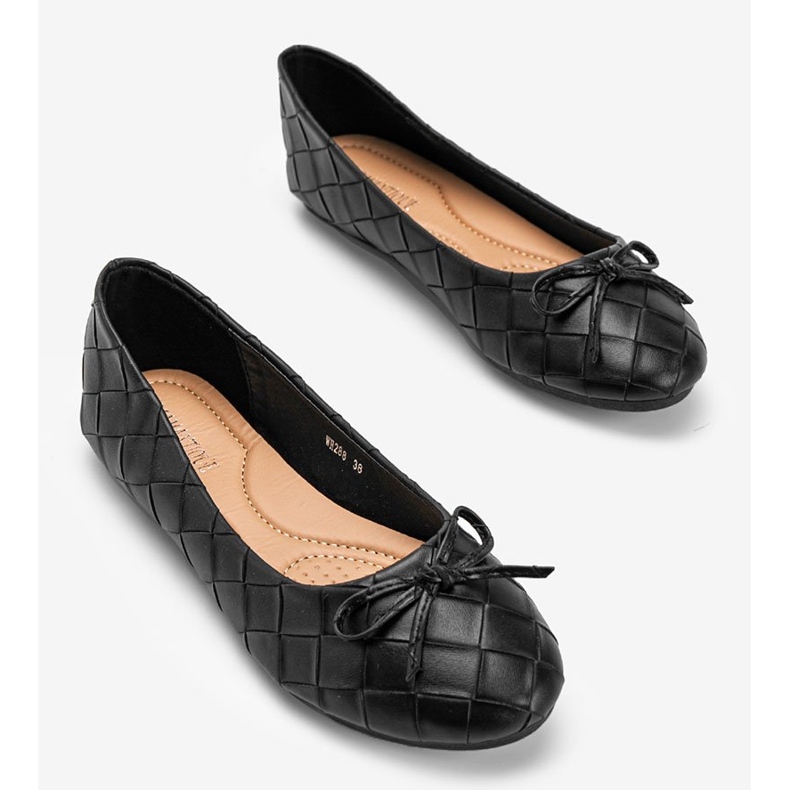 Černé pletené balerínky Kaiden černá 1