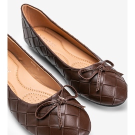 Kaiden hnědé pletené balerínky hnědý 1