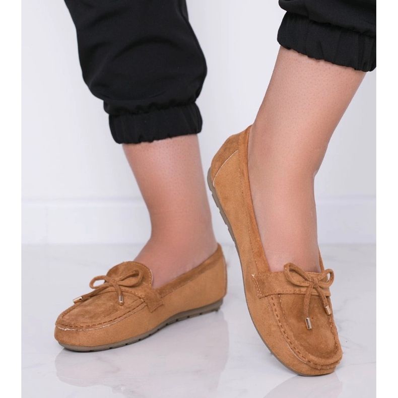 Hnědé mokasíny s mašlí Deonte hnědý 1