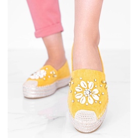 Hořčičné espadrilky na tlusté podrážce paní Nicki žluť 1