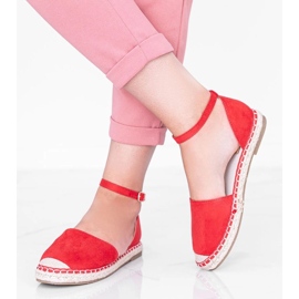 Sandály Chloe Star červené espadrilky červený 1
