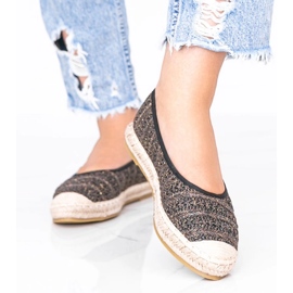 Hnědé espadrilky se zlatou nití Zoey hnědý 1