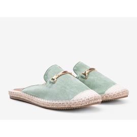 Dámské světové pantofle se sponou zelená 1