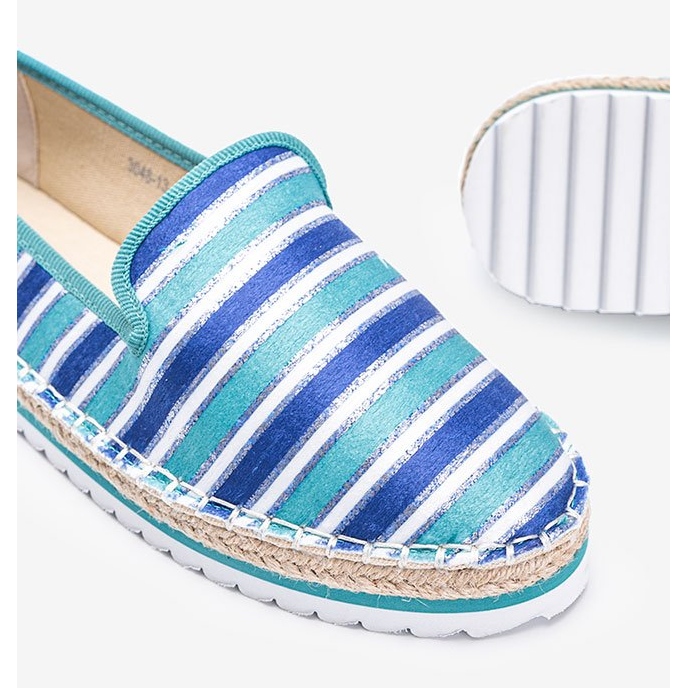 Ottawské modře pruhované espadrilky modrý 1