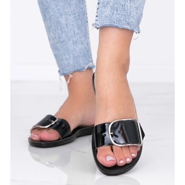 Laura černé lakované pantofle černý 1