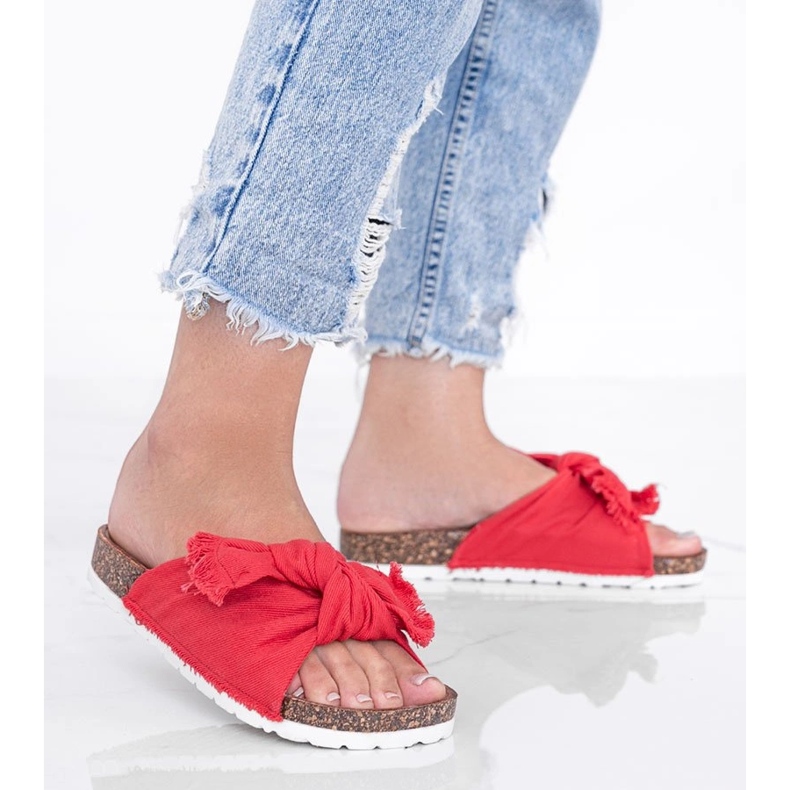 Červené sandály na korkové podrážce Martenn 1