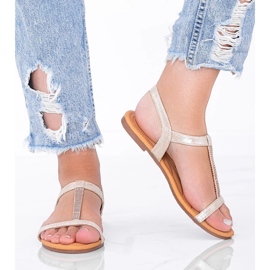 Holografické dámské sandály béžové Igi béžový 1