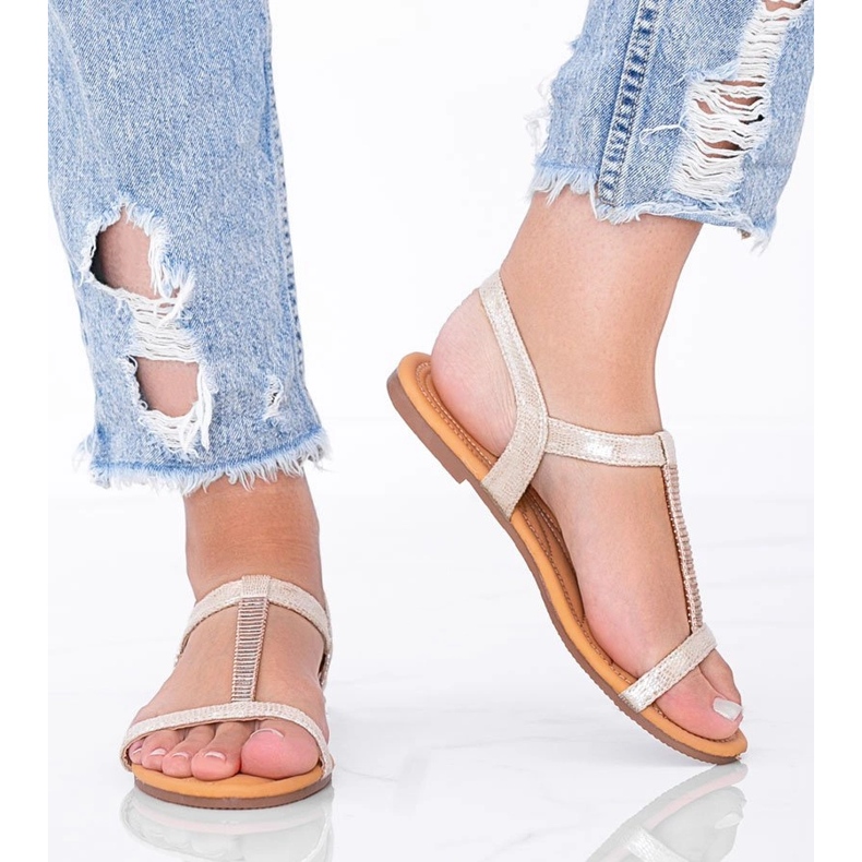 Holografické dámské sandály béžové Igi béžový 1