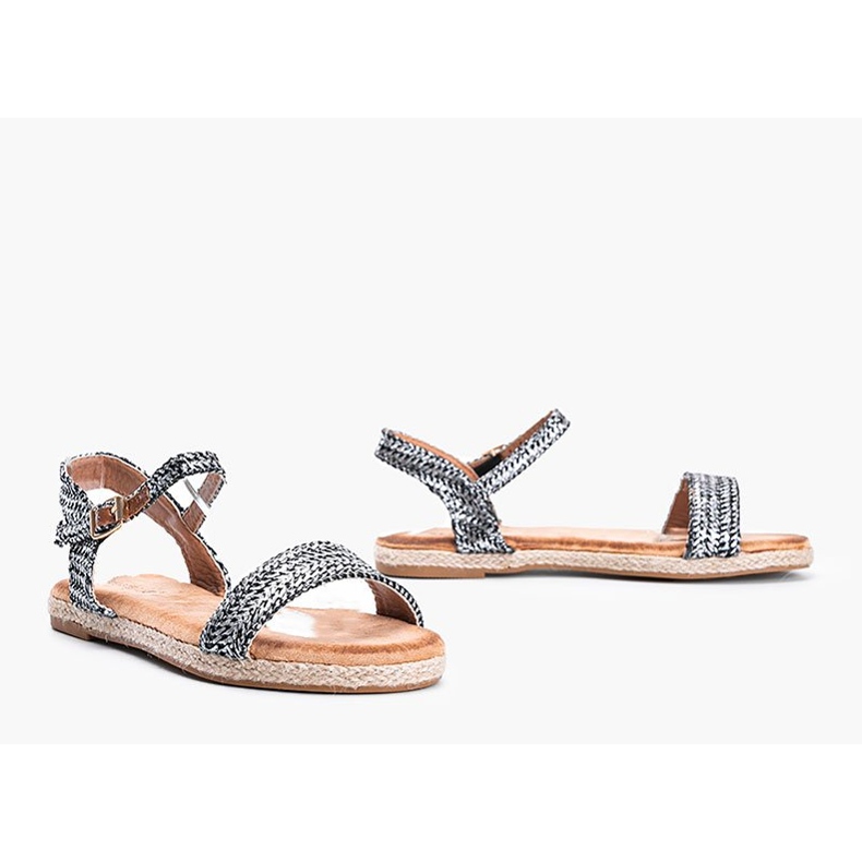 Černé a stříbrné dámské sandály od Baleria černá stříbrný 1